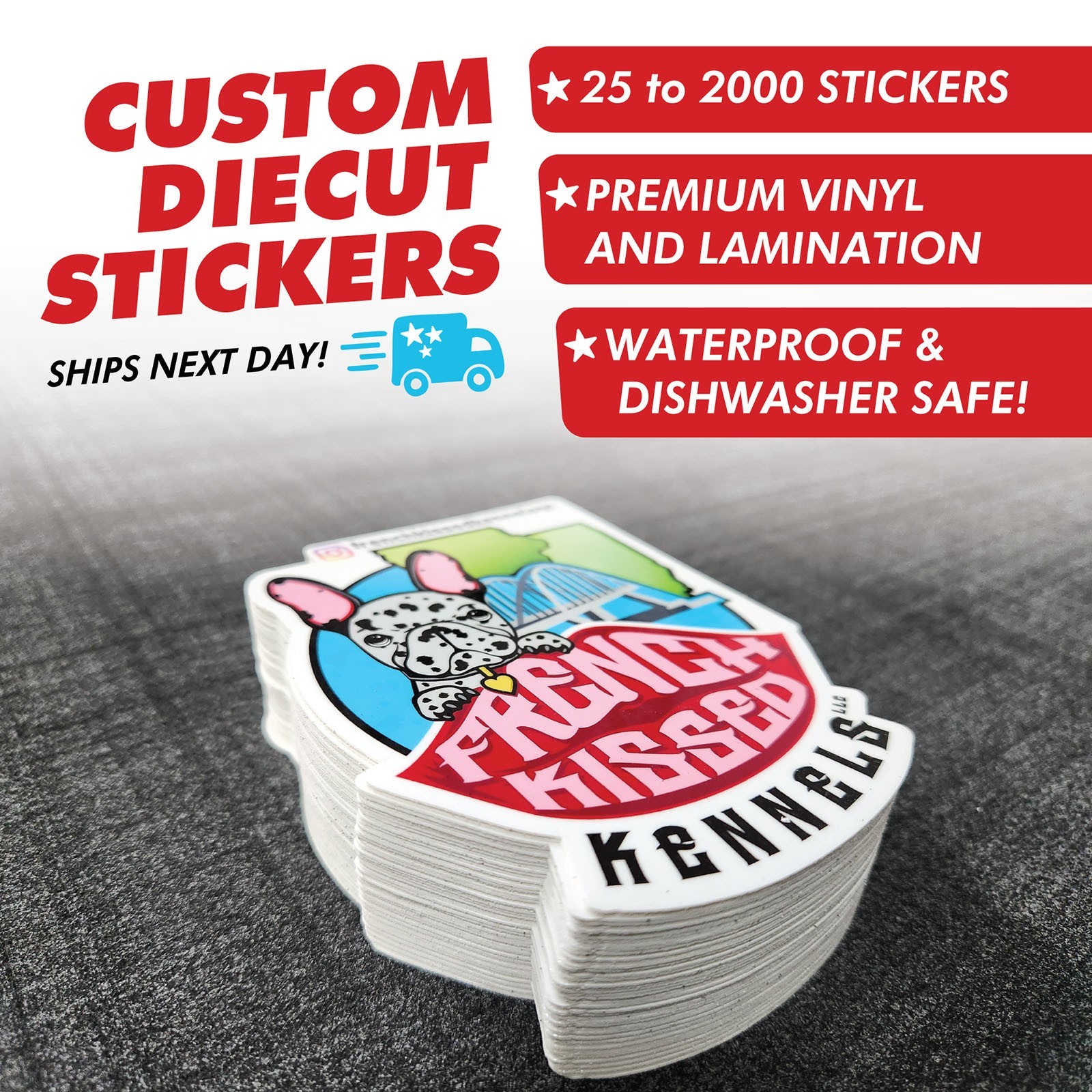 Custom Vinyl Stickers – Print and Cut Any Design and Shape – Scratch Resistant,