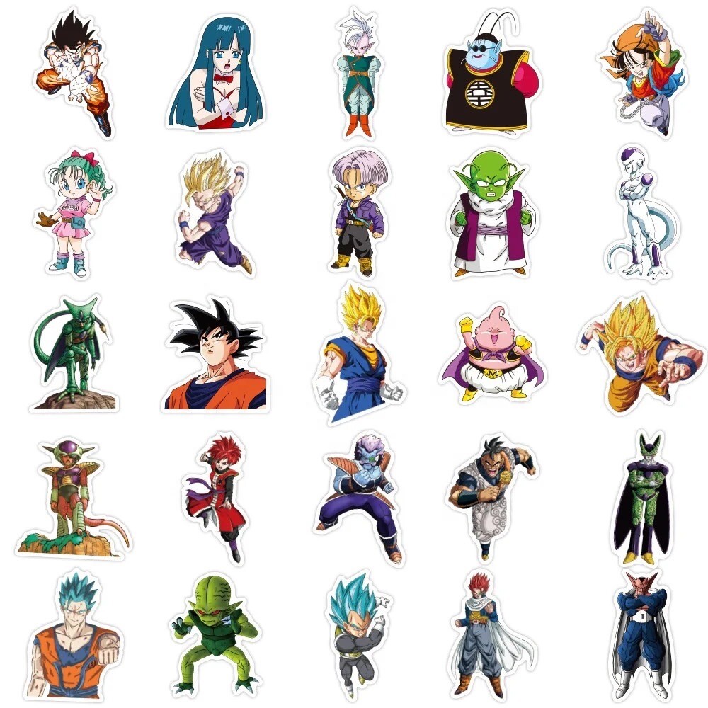 10 Random Dragon Ball Z Stickers Anime Decals Laptop Yeti Hydro Free Shipping!