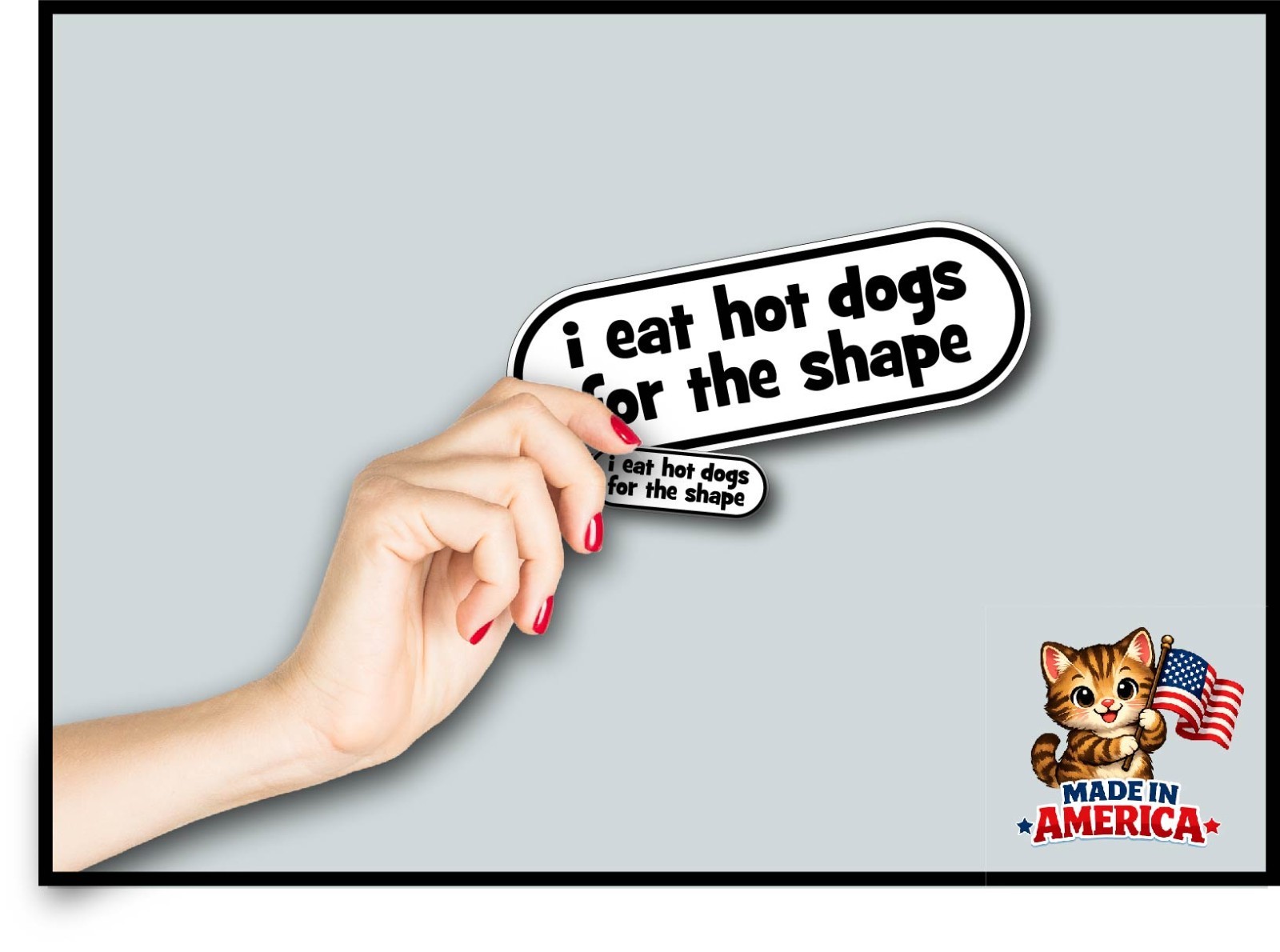 I Eat Hot Dogs for the Shape Decal Sticker Funny Hotdogs Foodie Insult Humor