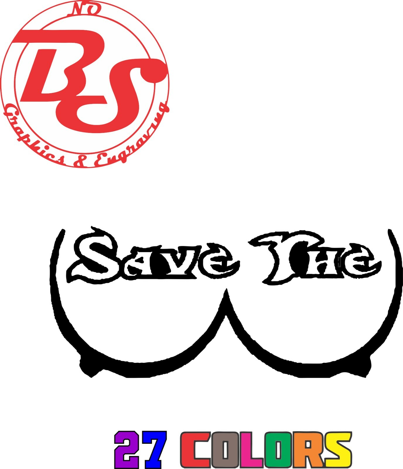 6" Breast Cancer Awareness Vinyl Decal Save the Ta-Tas Hooters Boobies Tits noBS