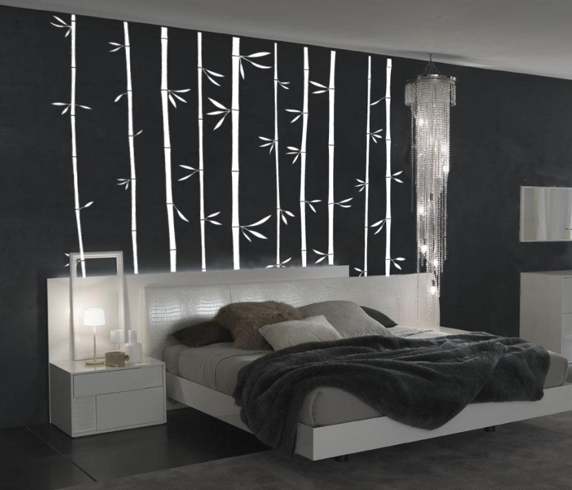 Large Wall Bamboo Tree Decal Forest Kids Vinyl Sticker Art Jungle Nursery Leaves