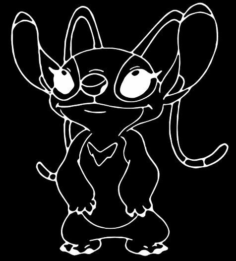 Disney Angel Lilo and Stitch Vinyl Window car Decal/Sticker