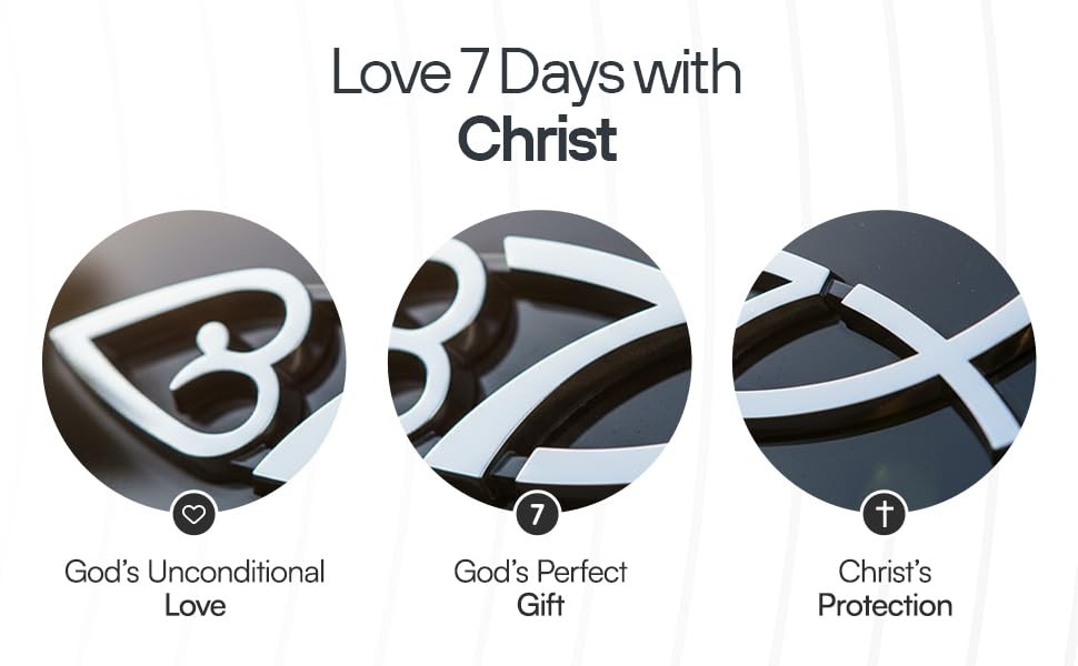 New Jesus Fish Car Decal 4 x 1.4 Inch – 3D Metallic Look Chrome Christian Sym…