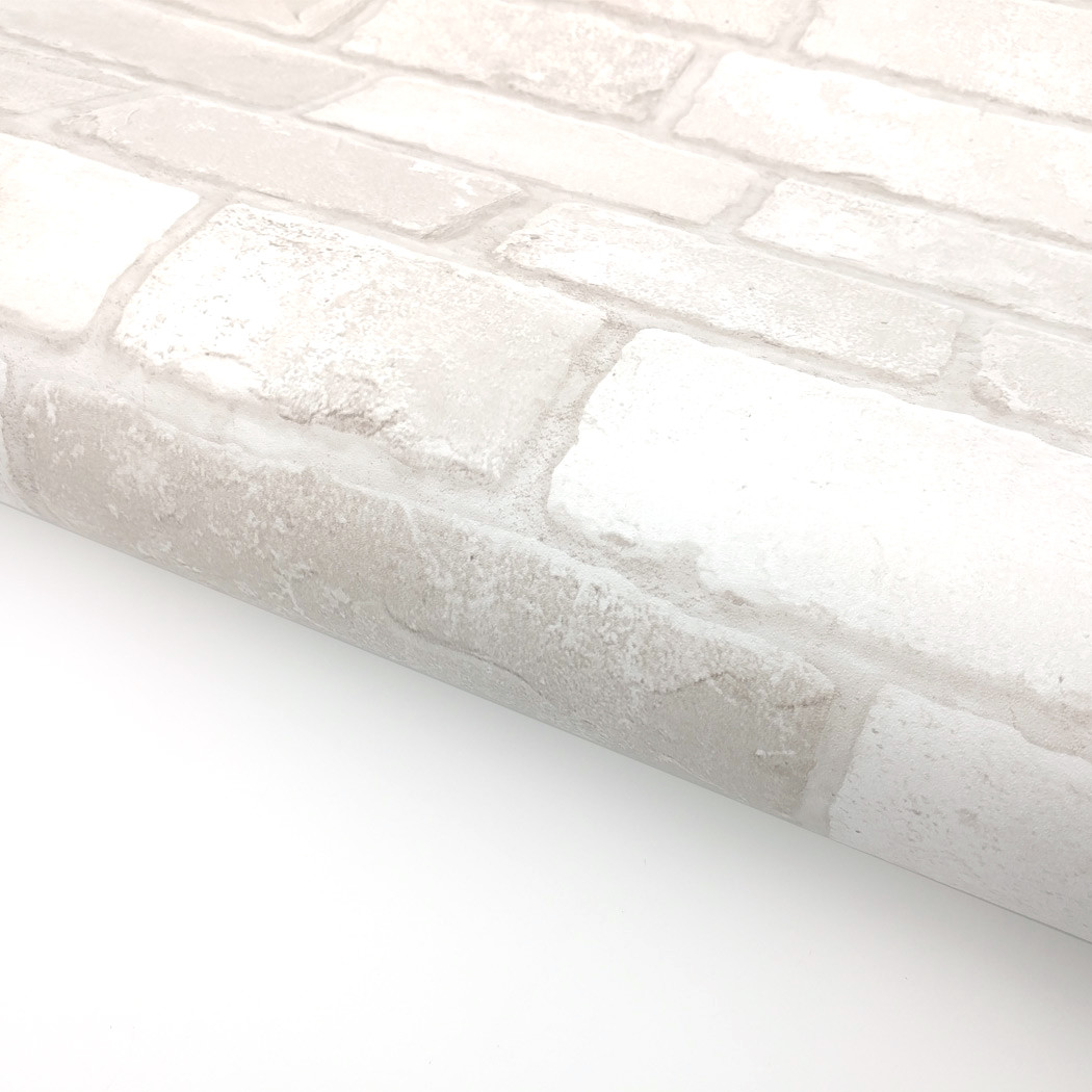 Vintage Faux Brick Peel & Stick Wallpaper Brick Pattern Roll