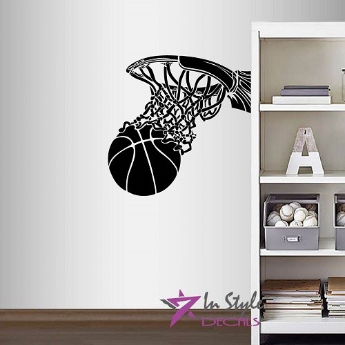 Vinyl Decal Basketball Hoop Ball Sports Boys Bedroom Any Room Wall Sticker 1920