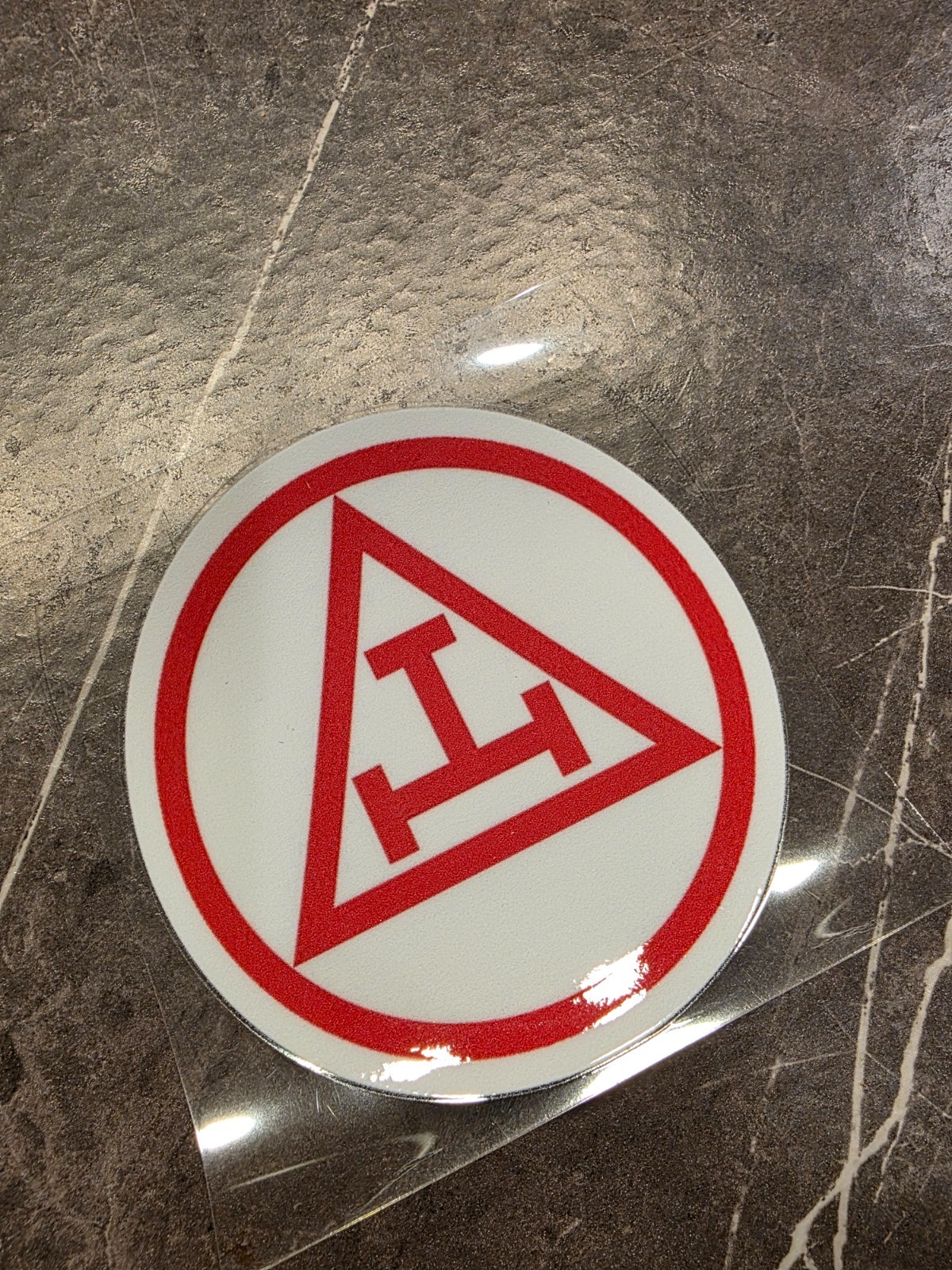 Royal Arch Mason Triple Tau Decal | Masonic RAM Red Symbol UV DTF Sticker