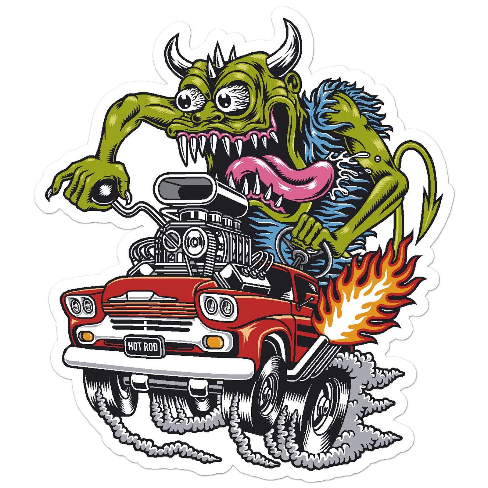 Monster Hot Rod – Vinyl Decal Sticker – Car Window Laptop – ebn8961