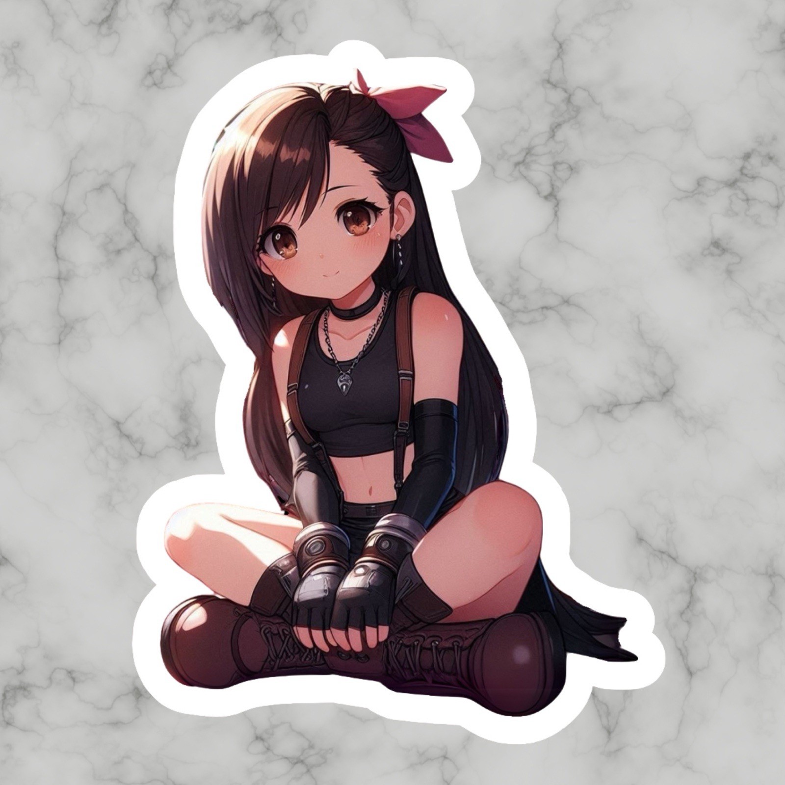 Tifa Hartlock, Final Fantasy 7, FF7, FFVII, Glossy Vinyl sticker, Decal