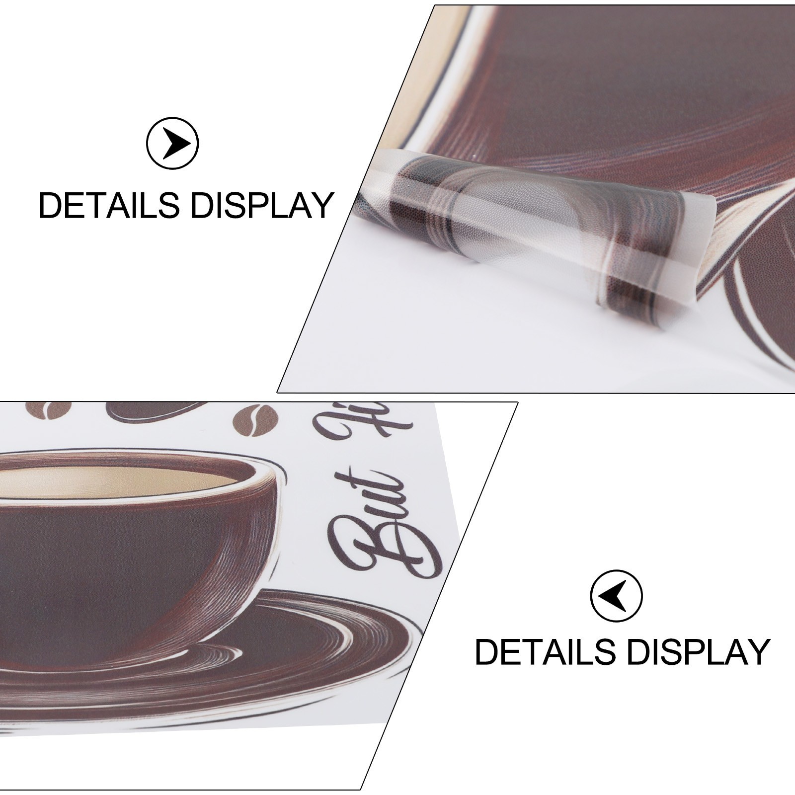 Contemporary Coffee Cup Wall Decal for Enhancing Kitchen or Office Walls