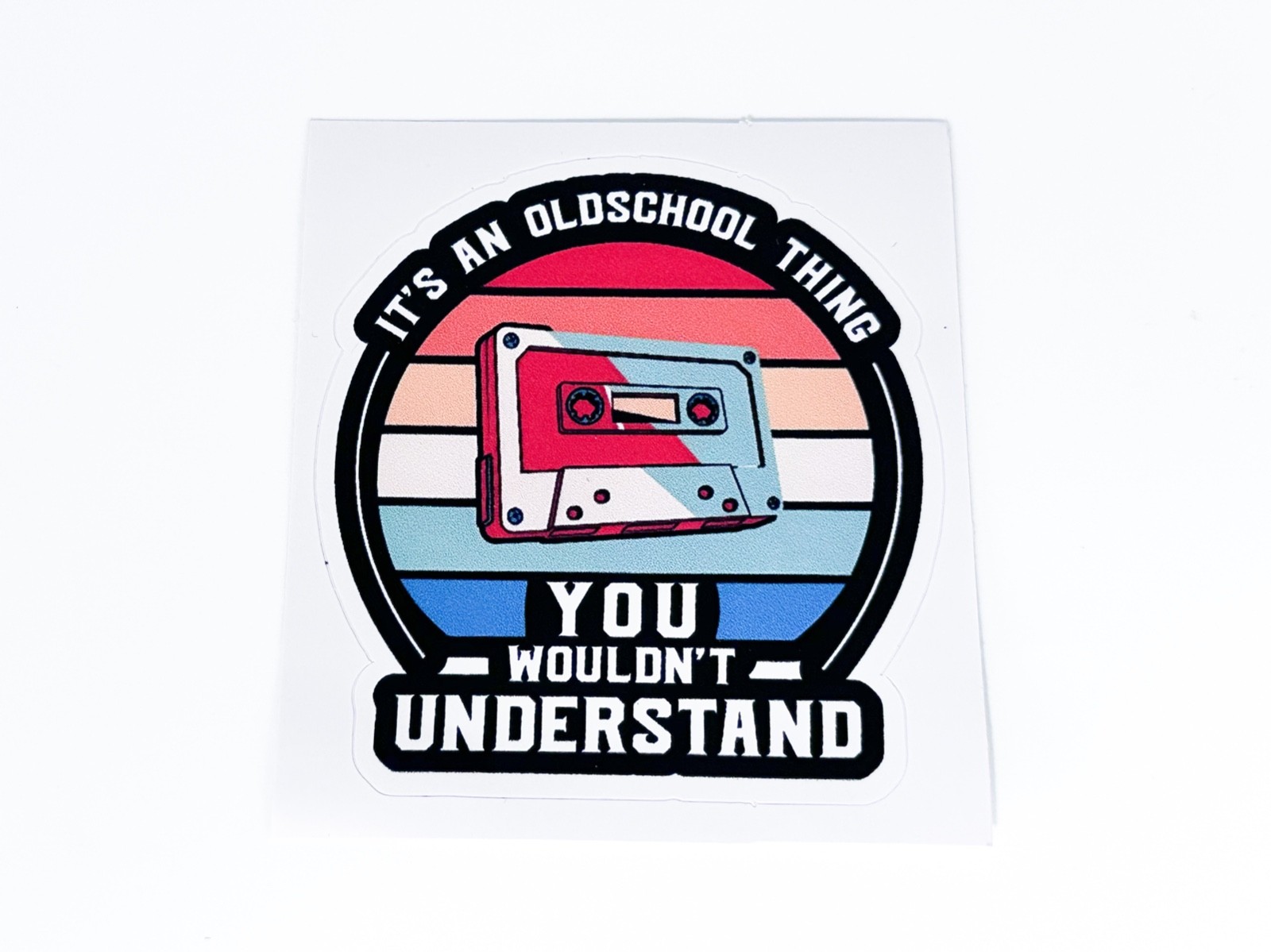 Old School Sticker Vintage Retro Nostalgic Decal Laptop Tablet Tumbler Journal