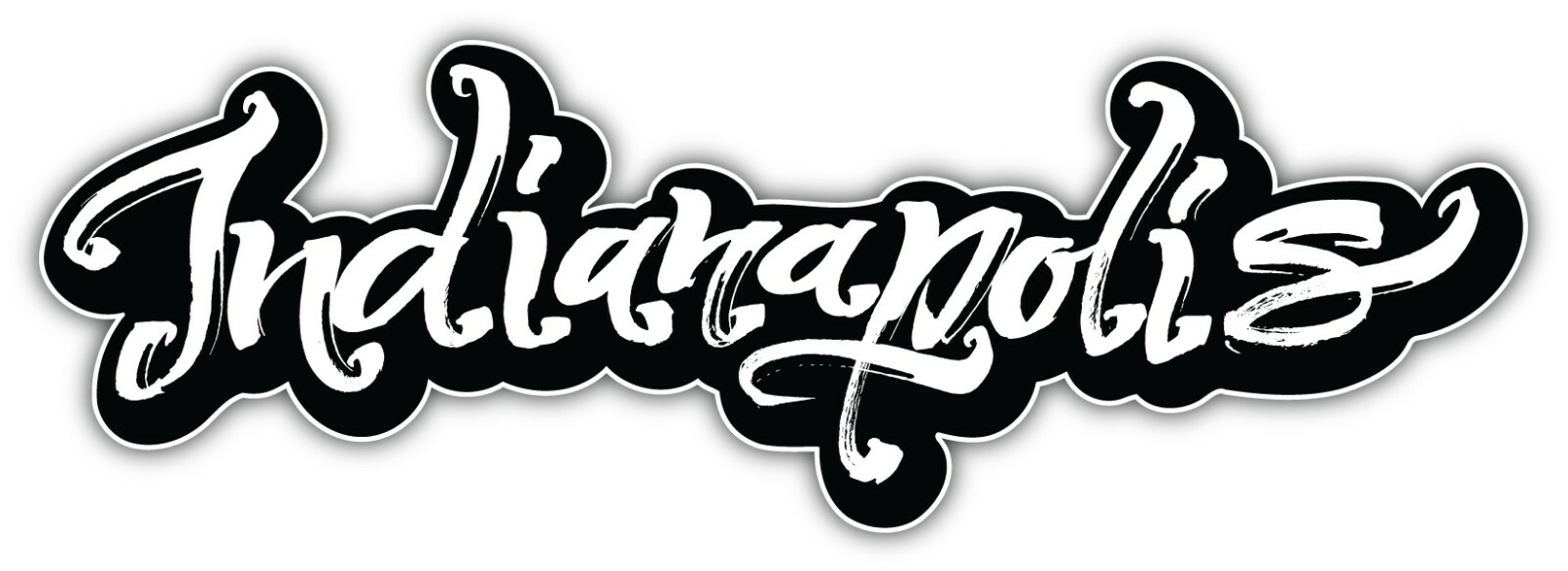 Indianapolis City Indiana USA State Slogan Car Bumper Sticker Decal "SIZES"