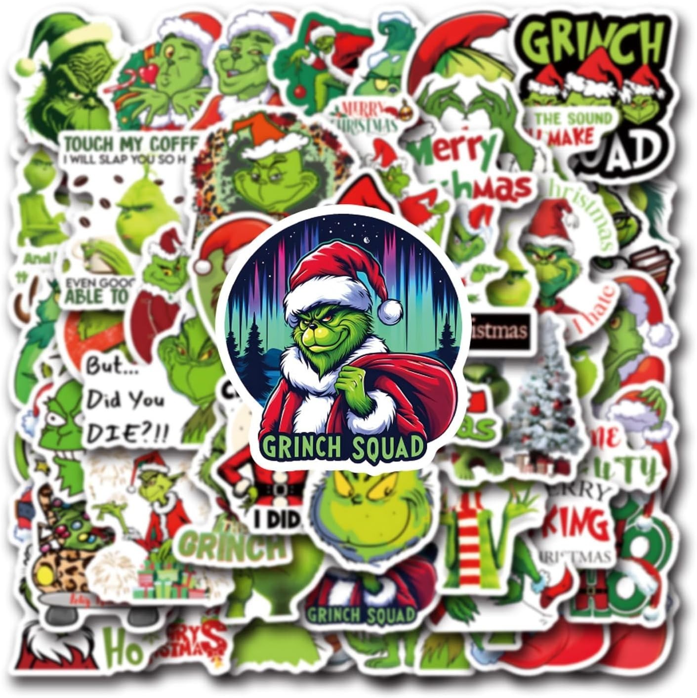 105PCS Christmas Cartoon Character Stickers Waterproof Vinyl Decals Kids