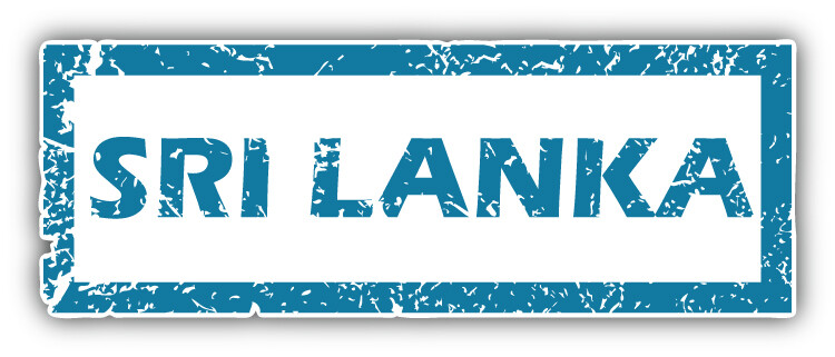 Sri Lanka Grunge Stamp Travel Car Bumper Sticker Decal