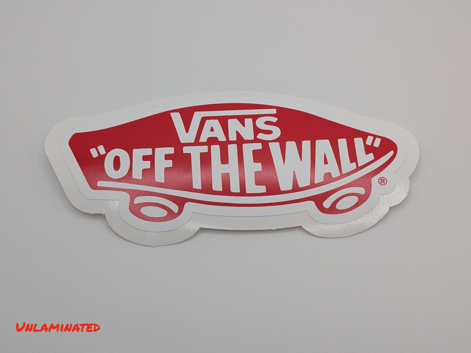 Vans Off the Wall Sticker – Vinyl Skateboard Brand Logo Sticker for Laptops