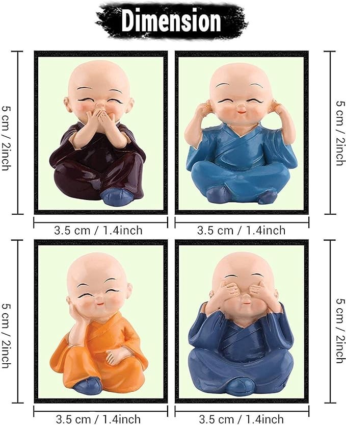 Buddha Monk Statue |Figurine showpiece Decoration for Home Indoor,Outdoor.