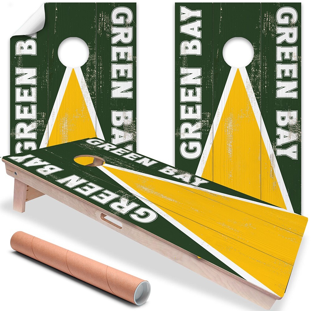 Green Bay Football Tailgating Cornhole Board Wraps and Decals Vinyl Sticker