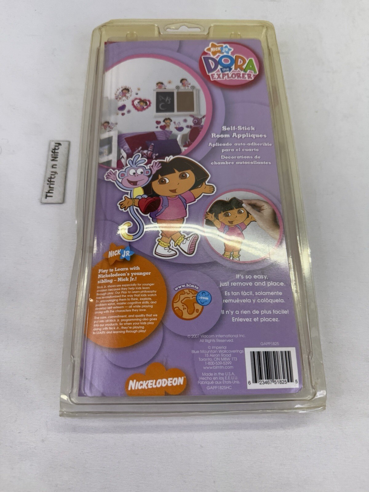 DORA THE EXPLORER Self-Peel & Stick Room Applique Wall Art Bedroom/Girl