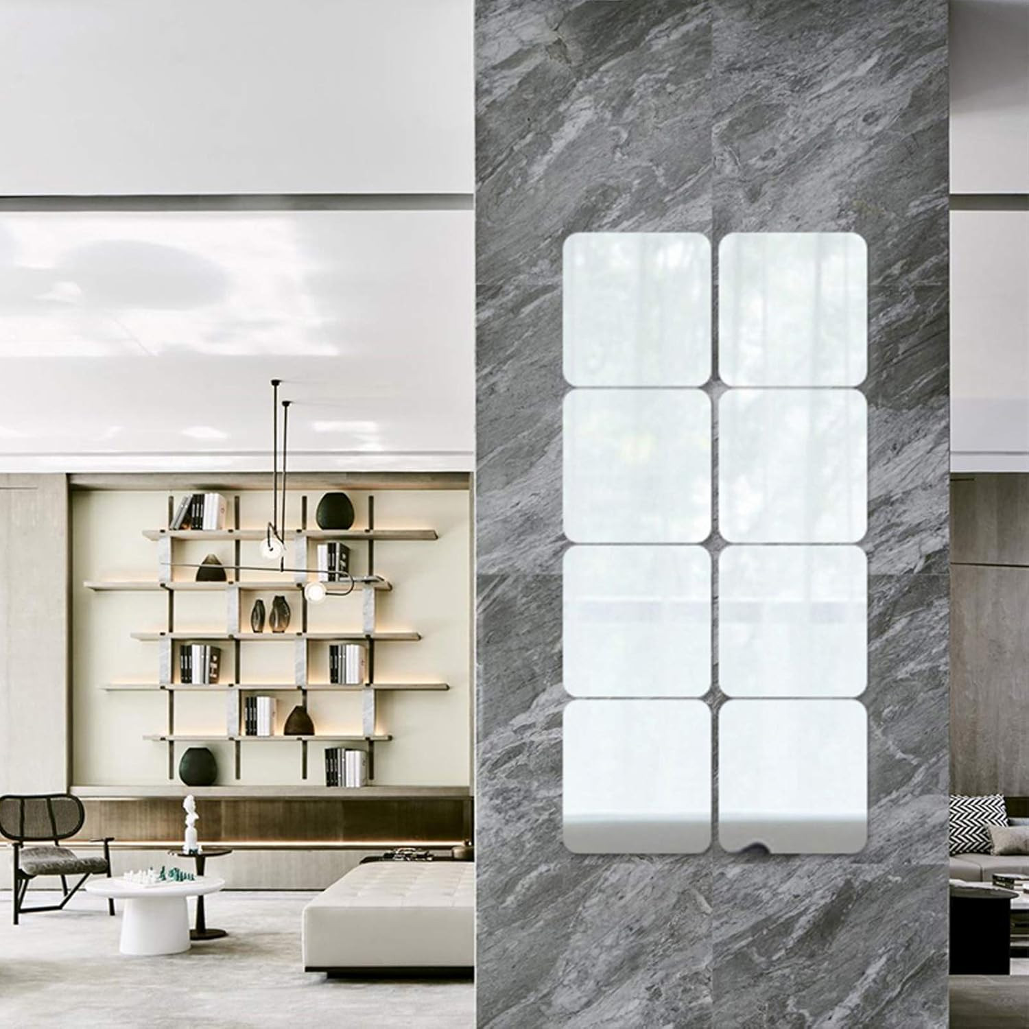 Acrylic Self Adhesive Mirror Sheet for Wall, Plastic Non Glass Sticky Kid Safety