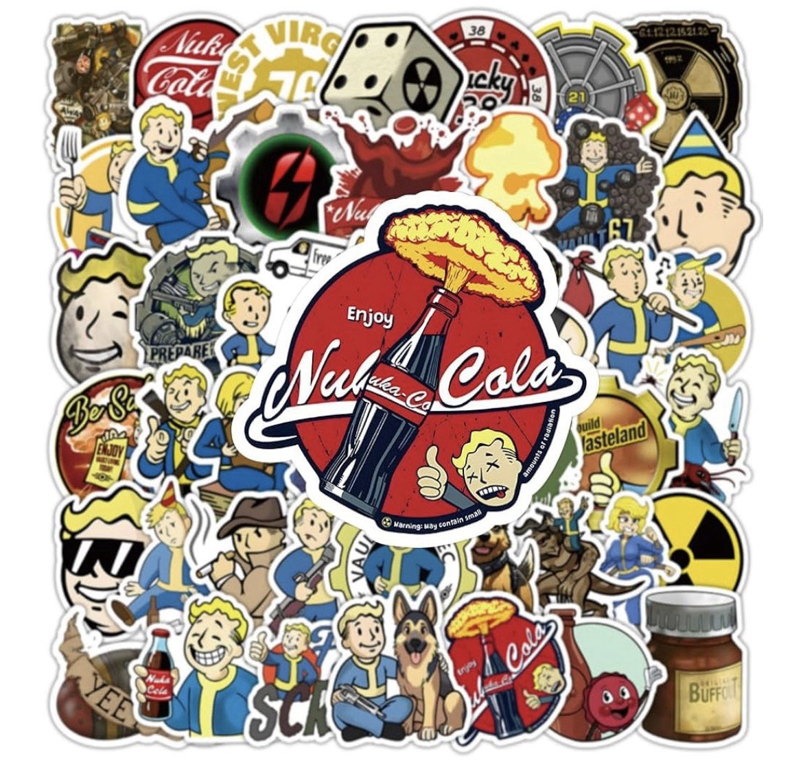 Video Game Stickers 50pk Mix Future Boy Dog Fun Vault Style Game FREE SHIPPING