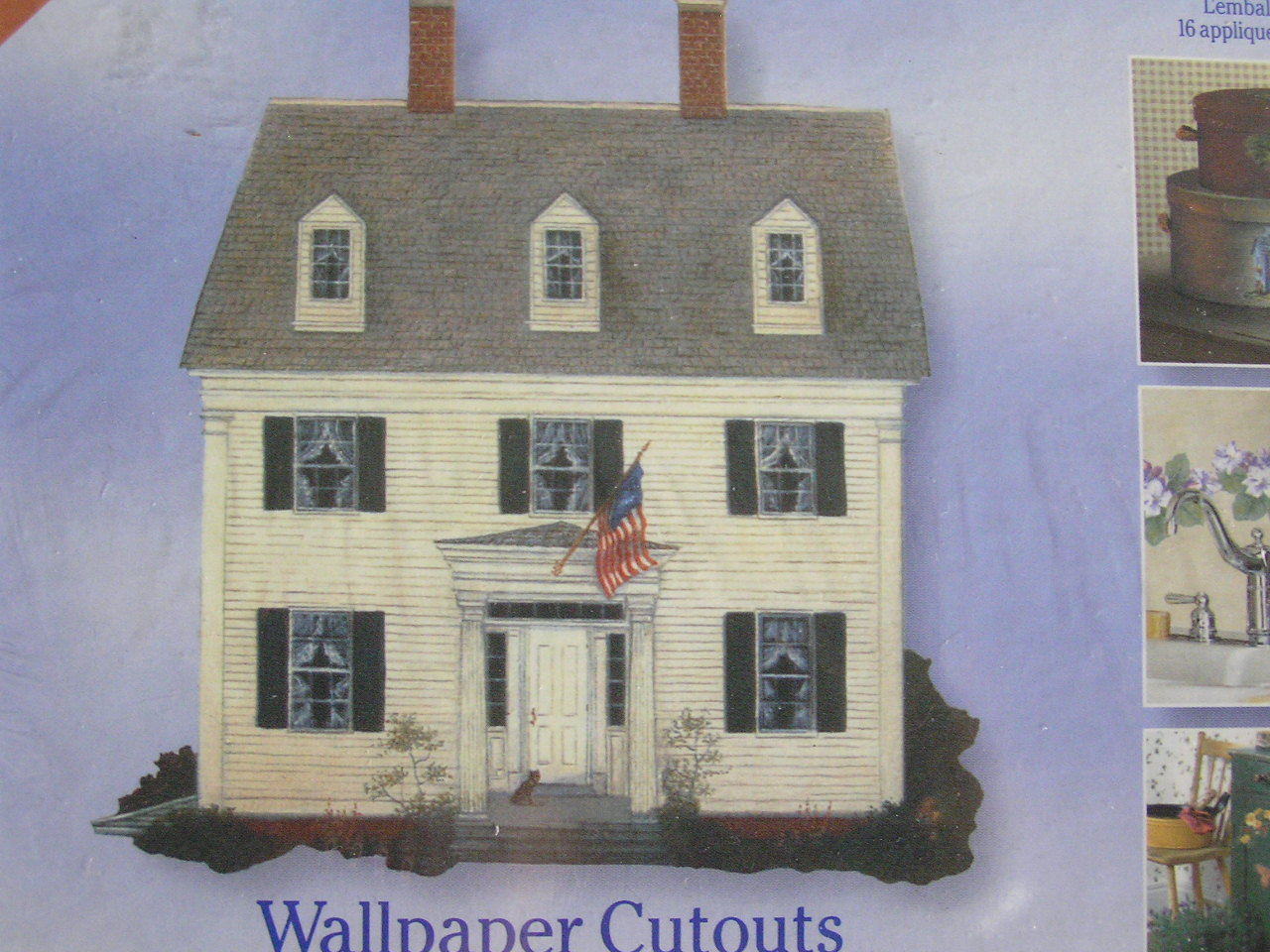Decor FX Wallpaper Cutouts #17683 White American 16 COUNTRY HOUSE Home~~NIP!!