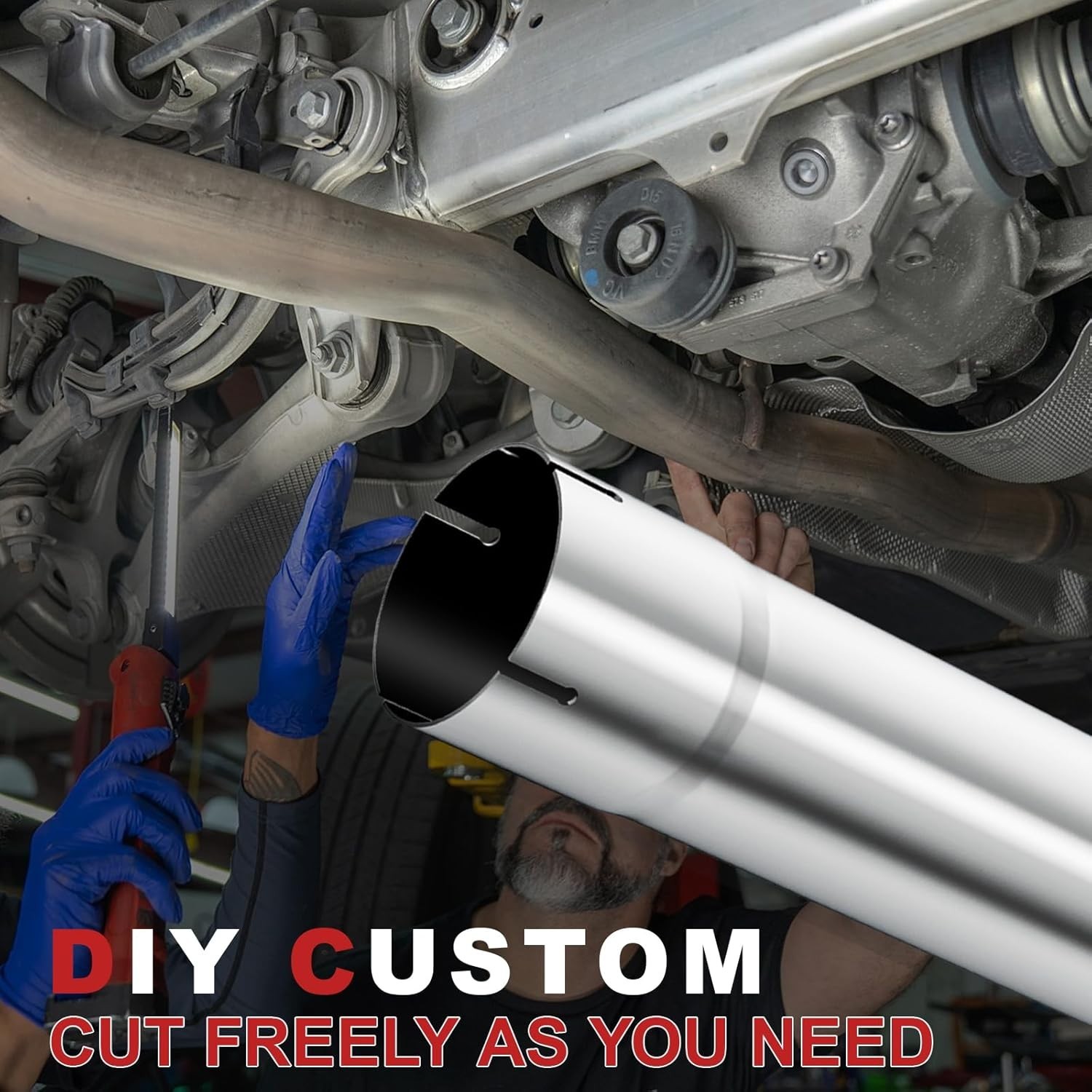 LCGP 4" Muffler Straight Pipe Stainless Steel 30" Long 4 Inch without Clamps