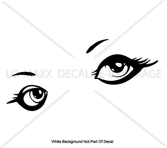 Woman Eyes Beautiful Car Home Decor Fashion Beauty Salon Die Cut Vinyl Decal