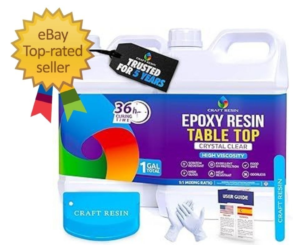 Table Top Epoxy Resin Kit 1 Gallon – Ultra Clear, High-Gloss, UV & Scratch Resis