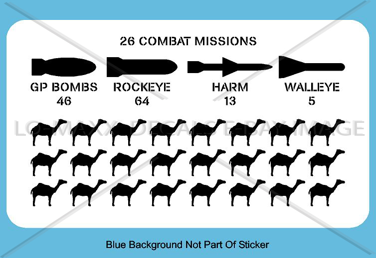 Camel Fighter Bomber Military Combat Kill Markings Premium Printed Vinyl Sticker