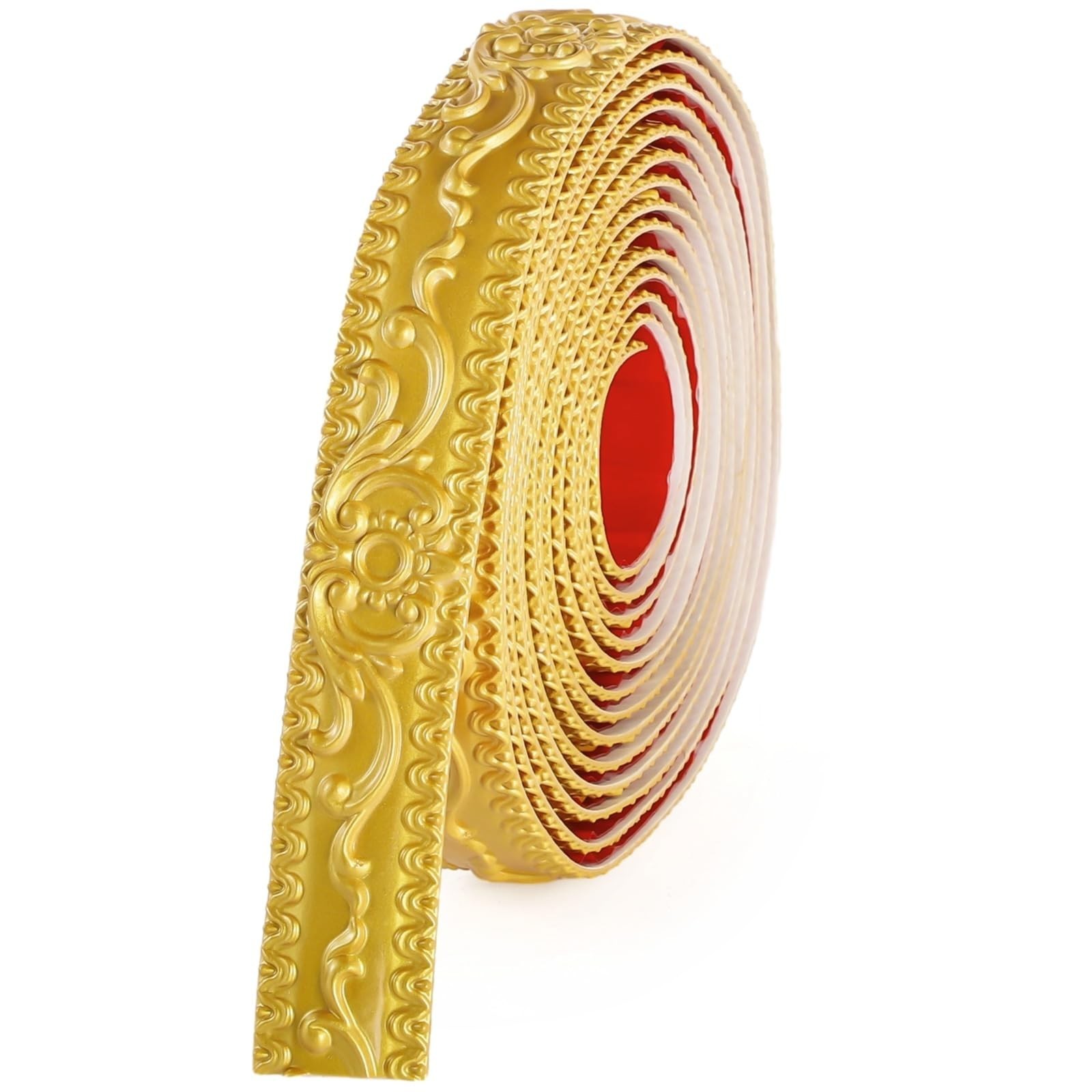 Bright Gold Flexible Molding Trim Wall Trim, 16.4 Feet Self Adhesive Peel and…