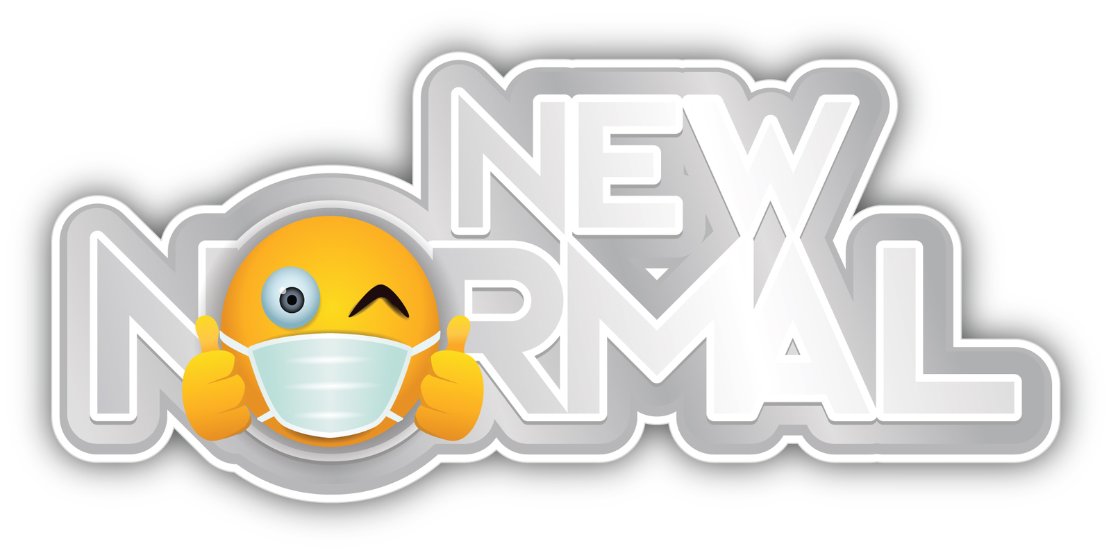 New Normal Smiley Vinyl Sticker Decal