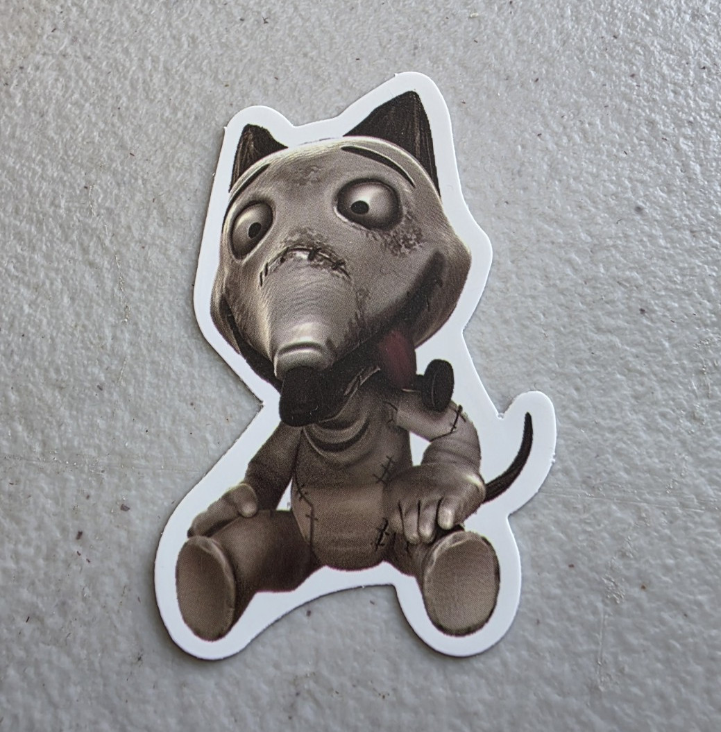 Dog Animals Character Sticker Decal Gray Black White for Adults Teens