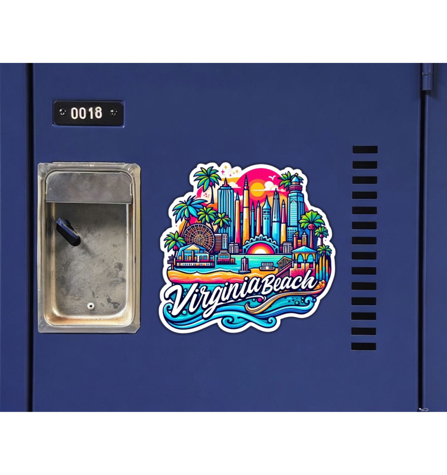Virginia Beach Fridge Magnet or Laptop Sticker