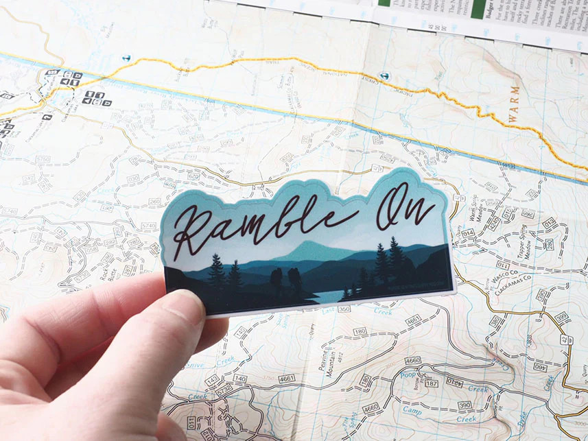 Ramble On Lyrics Nature Sticker