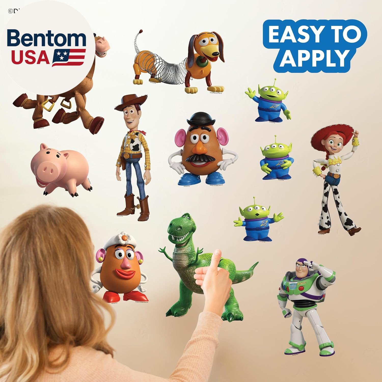 Disney Toy Story Wall Decals – Set of 12 Vinyl Stickers for Nursery Bedroom Bath