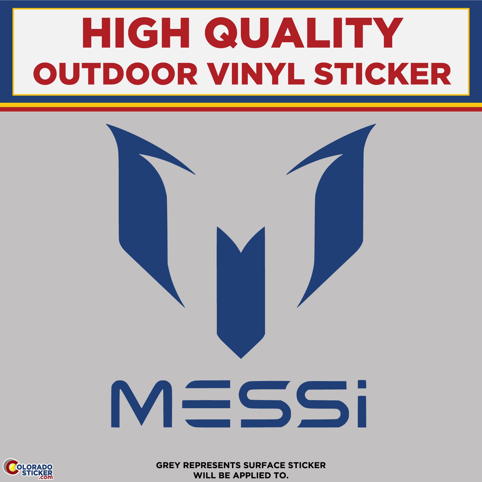 Messi Logo Die Cut, High Quality Vinyl Stickers Decal