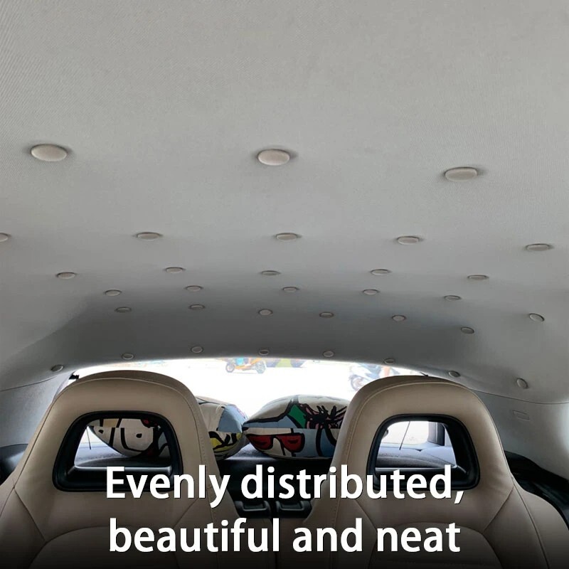 AUTOMECHANIST 40Pcs Roof Buckles – Headliner Cloth Fixing Rivets & Caps Set
