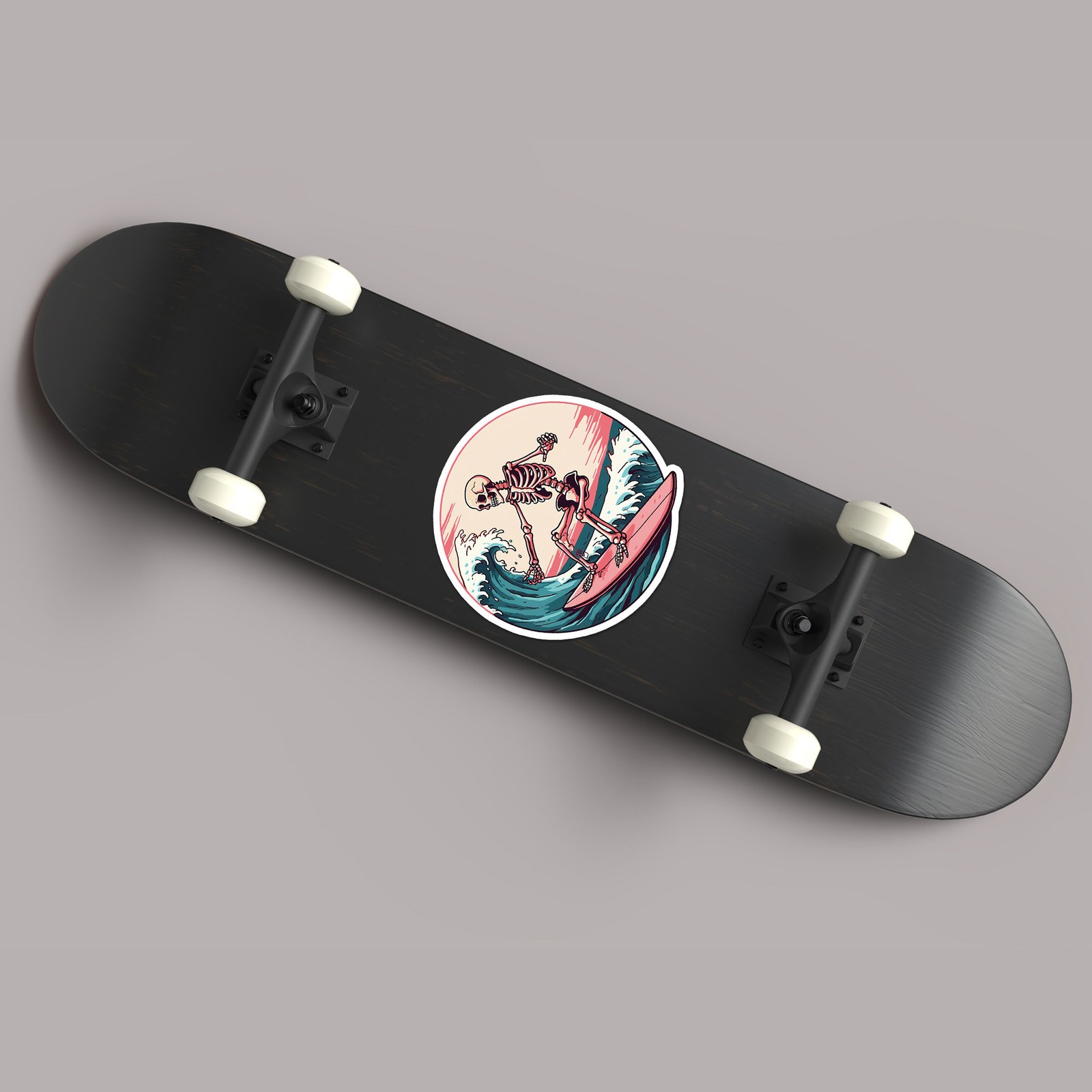 Surfing Skeleton Surf – Vinyl Decal Sticker – Car Window Laptop – ebn9112