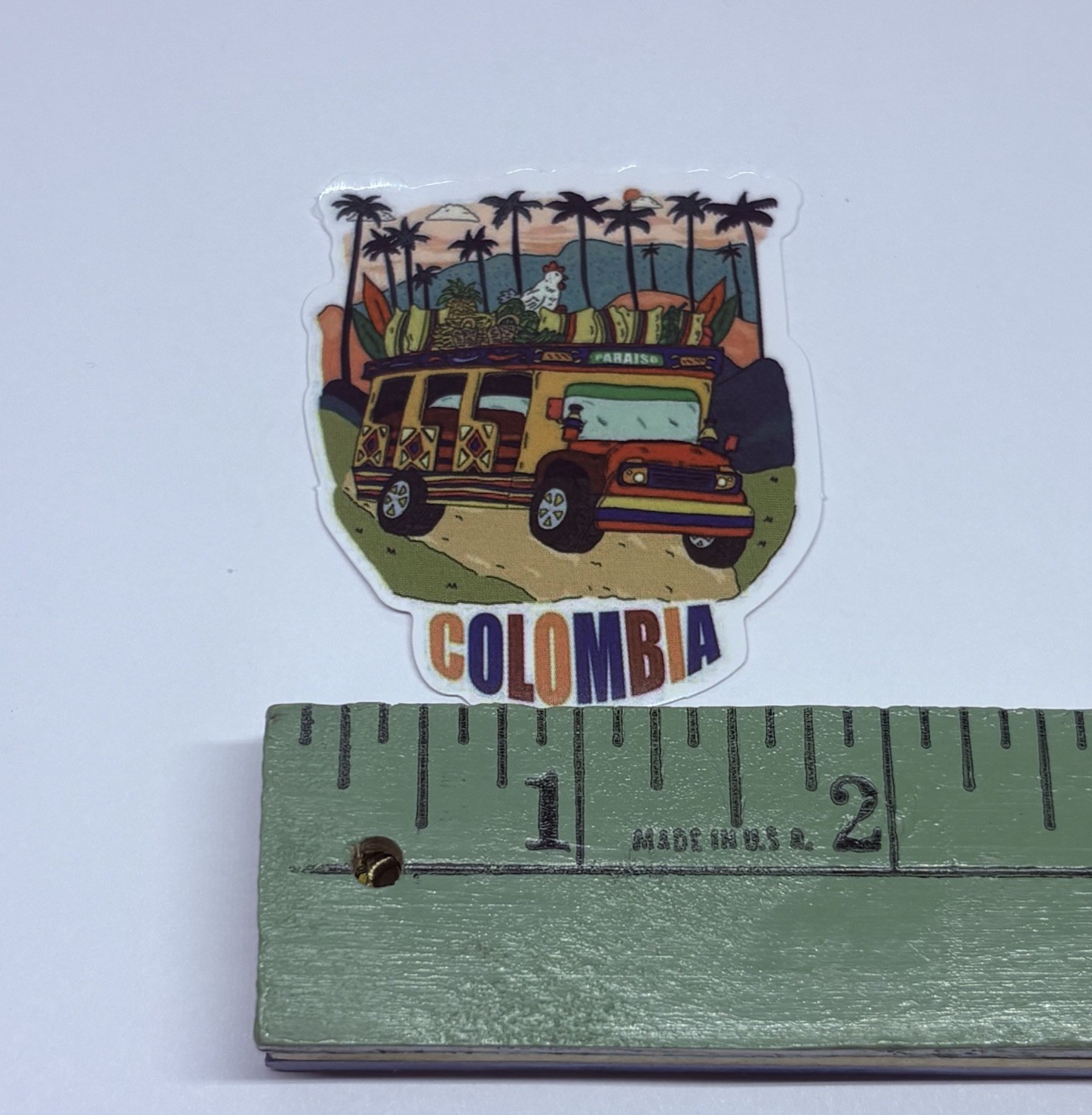 Colombia Sticker Chiva Bus City Tour Travel Art Decal Vinyl Country Souvenir Tc9