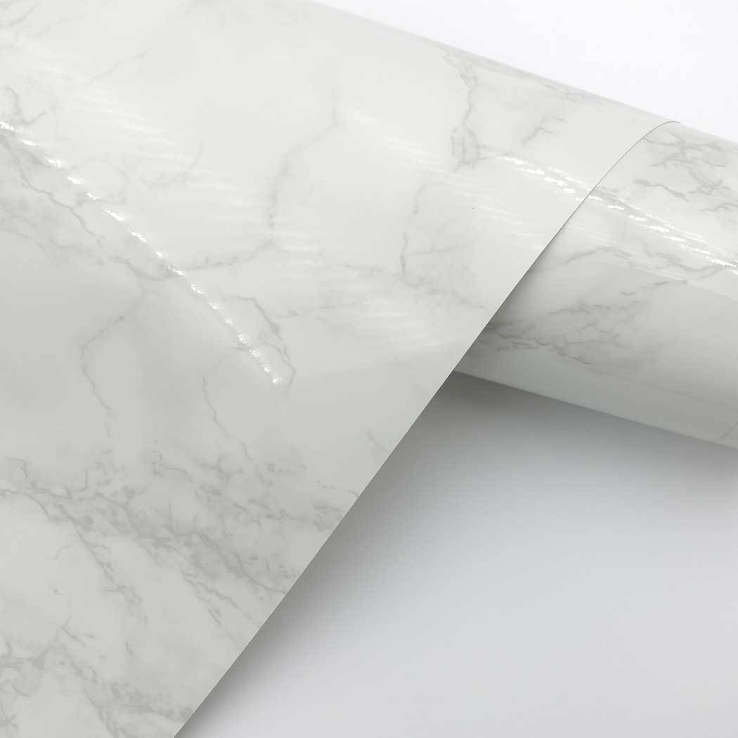 Marble Contact Paper Self adhesive – Beige gray Glossy Faux Marble Paper