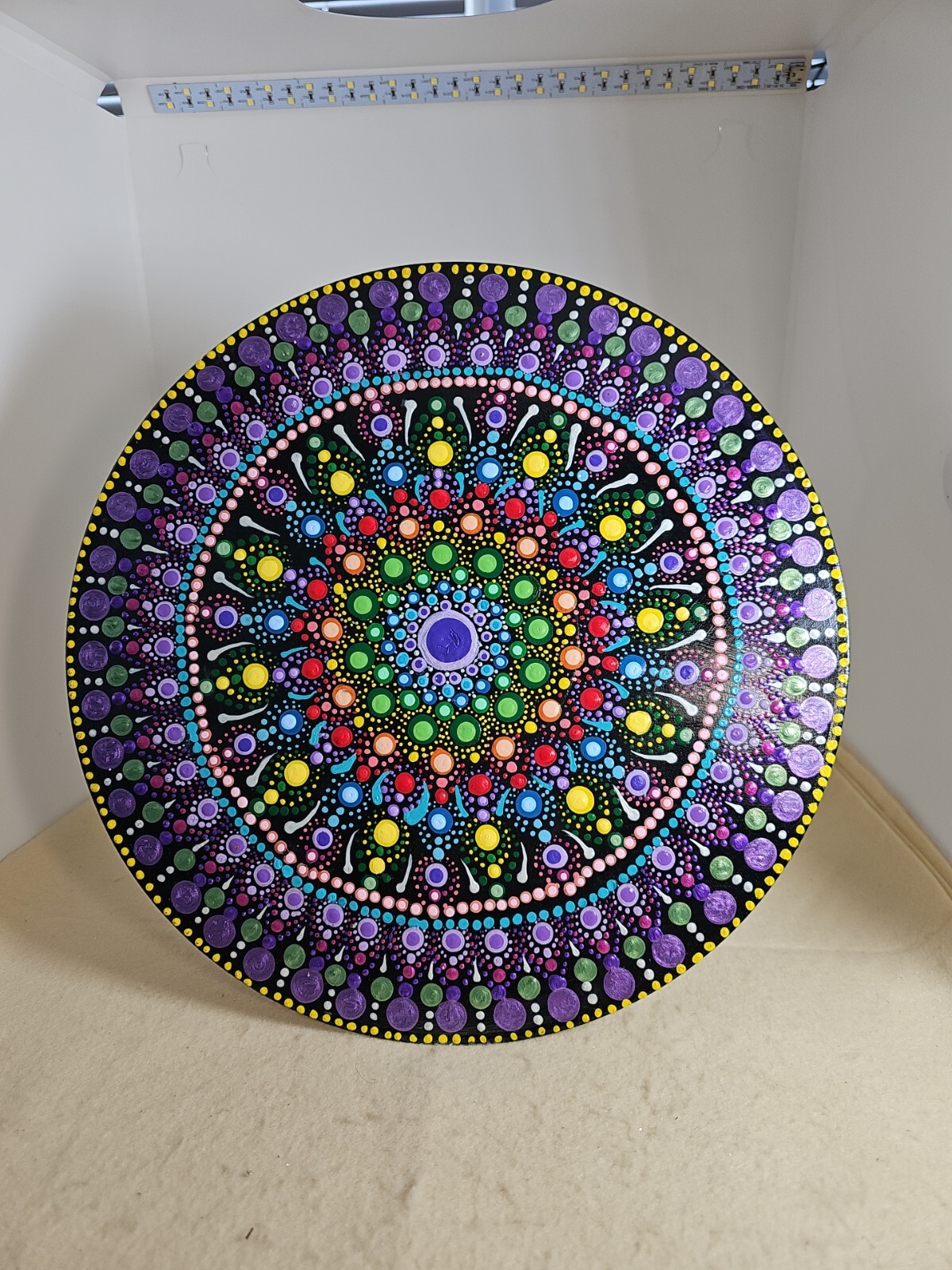 33 Rpm Vinyl Record Refurbished To Wall Hanging Decorative Purple Multi-Colors