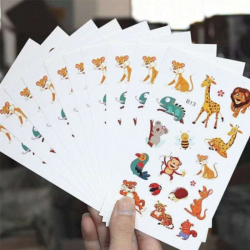 10 Pcs Waterproof Stickers Kids Toddler Animal Dino Car Butterfly Water Bottle