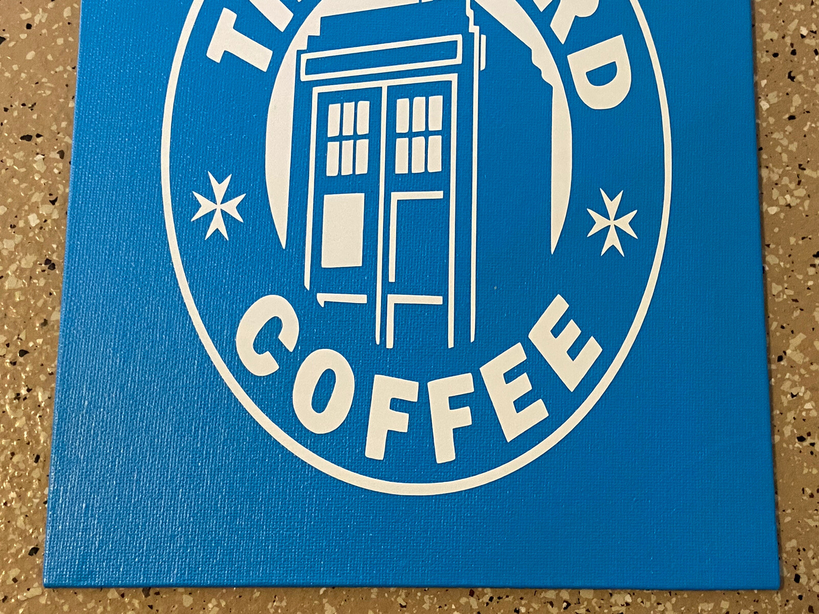 Handcrafted Doctor Who Time Lord Coffee Vinyl On Canvas 8×10 Signed Artwork