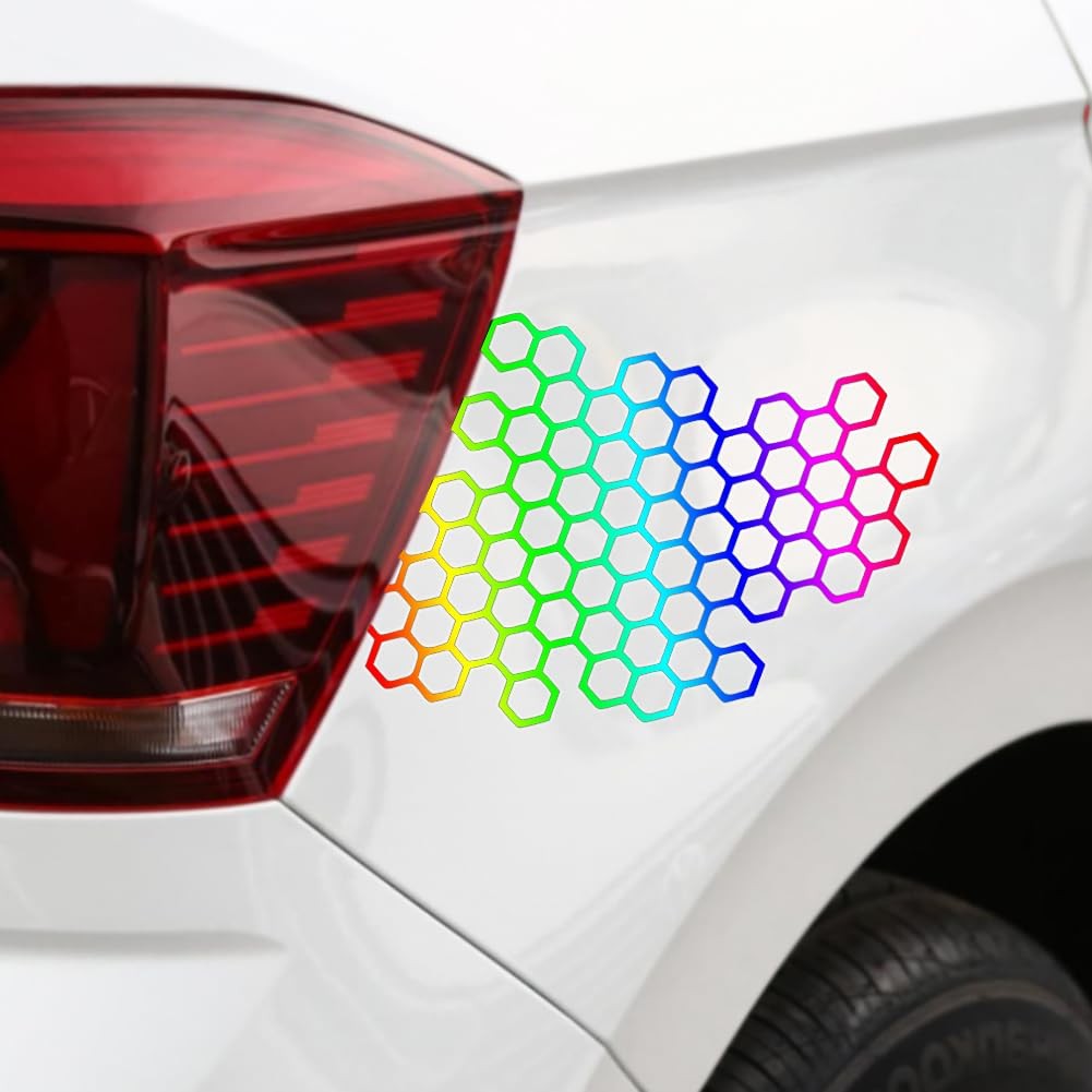 Honeycomb Hexagon Car Vinyl Decal Sticker for Door Body Decoration 6×5"