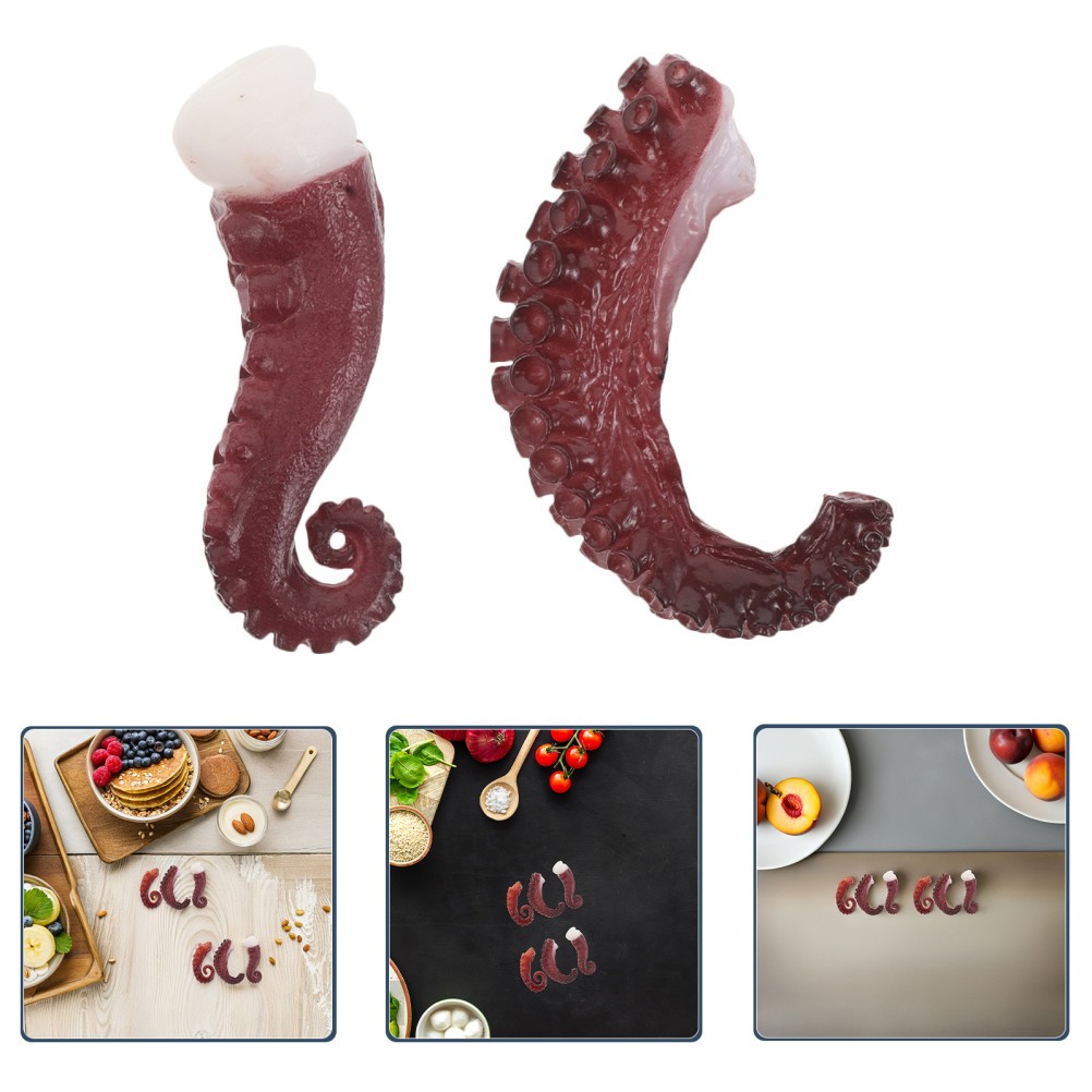 6 Pcs Octopus Decorations for Home Fake Tentacles Models Kitchen Food Toys