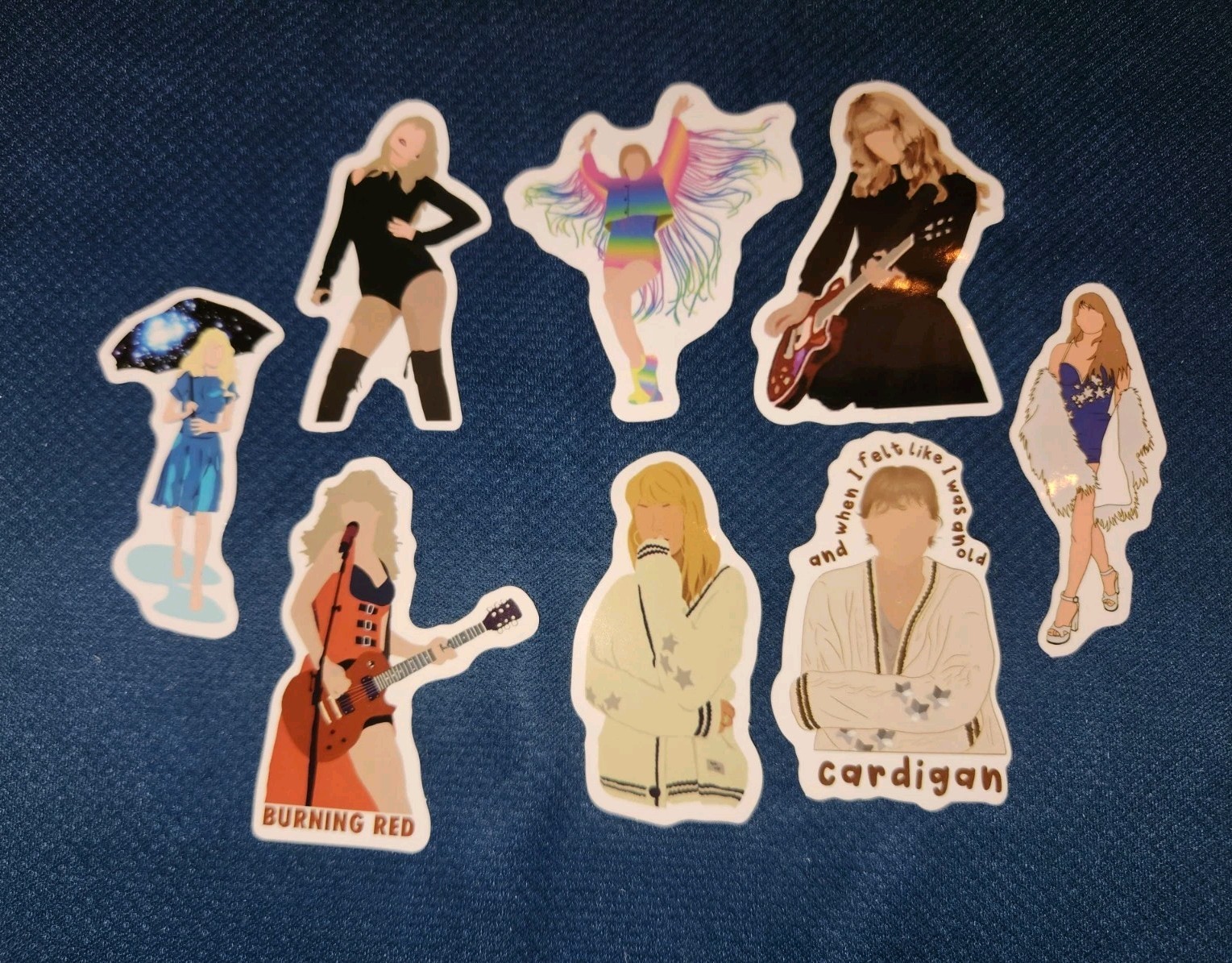 8 Taylor Swift No Face Silo Stickers, Swiftie, Laptop Stickers, Swiftie Decals
