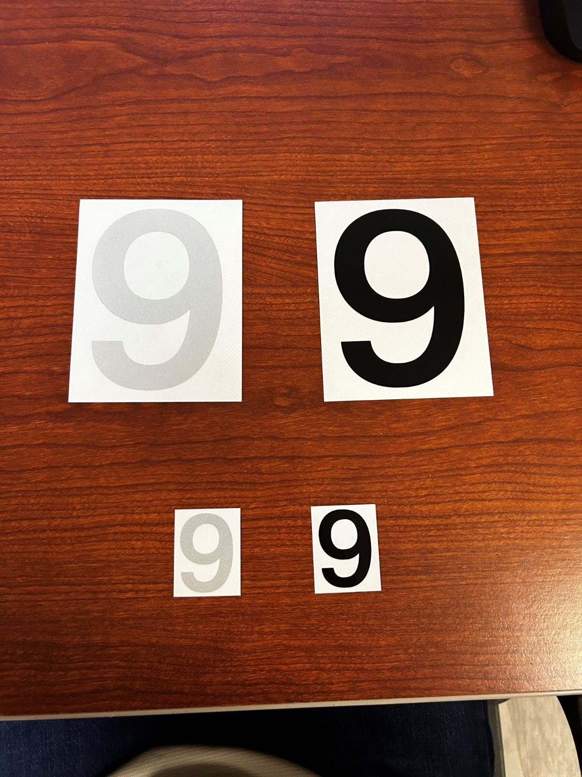 3M Reflective Numbers – 1.5" and 4" Sizes – Black and White Variations