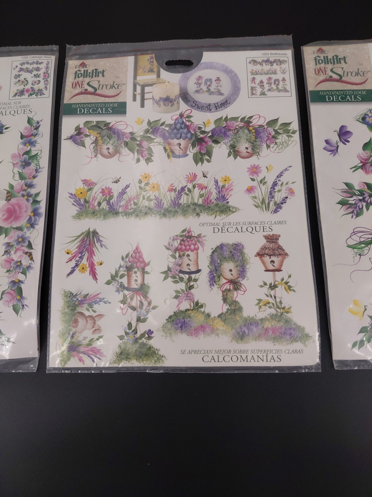 Plaid Folk Art Handpainted Look Scrapbook Daisies Rose Panaies 2001 Vintage NEW