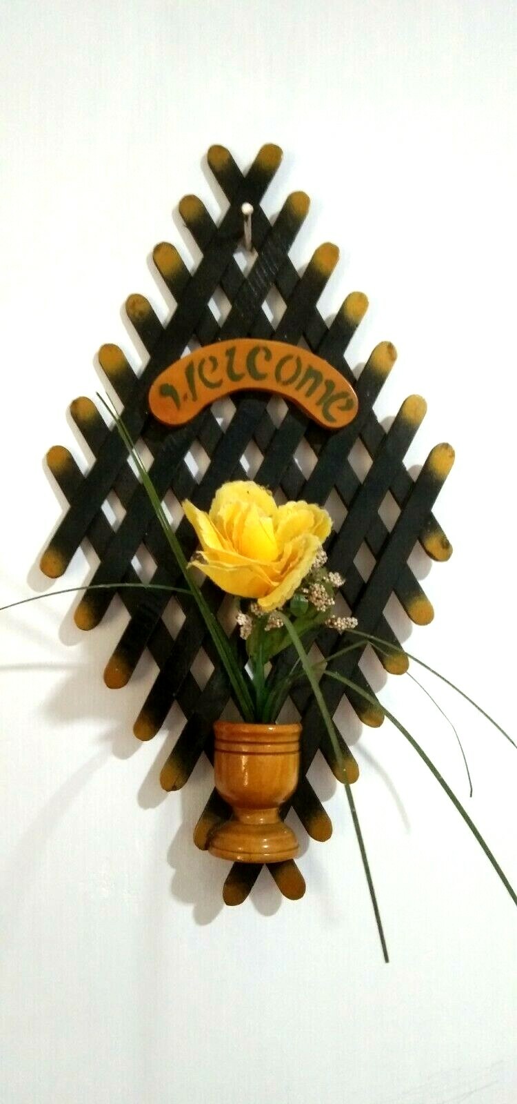 WALL DECORATION With Flower Wooden Polished Entrance To The Room FREE SHIPPING