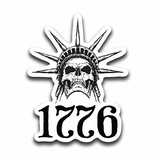 1776 Statue of Liberty Skull Sticker 2nd Amendment Vinyl Decal 2Pk 5.5 Inches