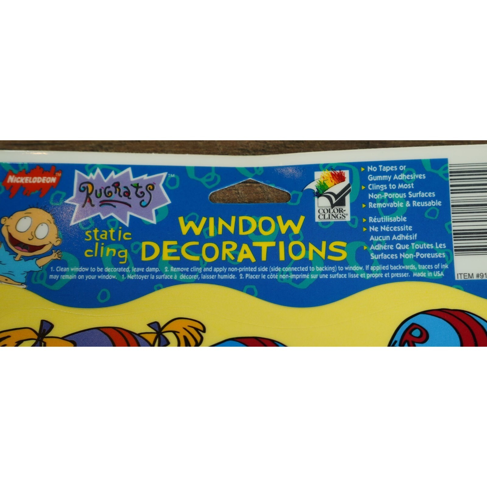 Vintage 1997 Rugrats Nickelodeon Static Cling Window Decorations Sports